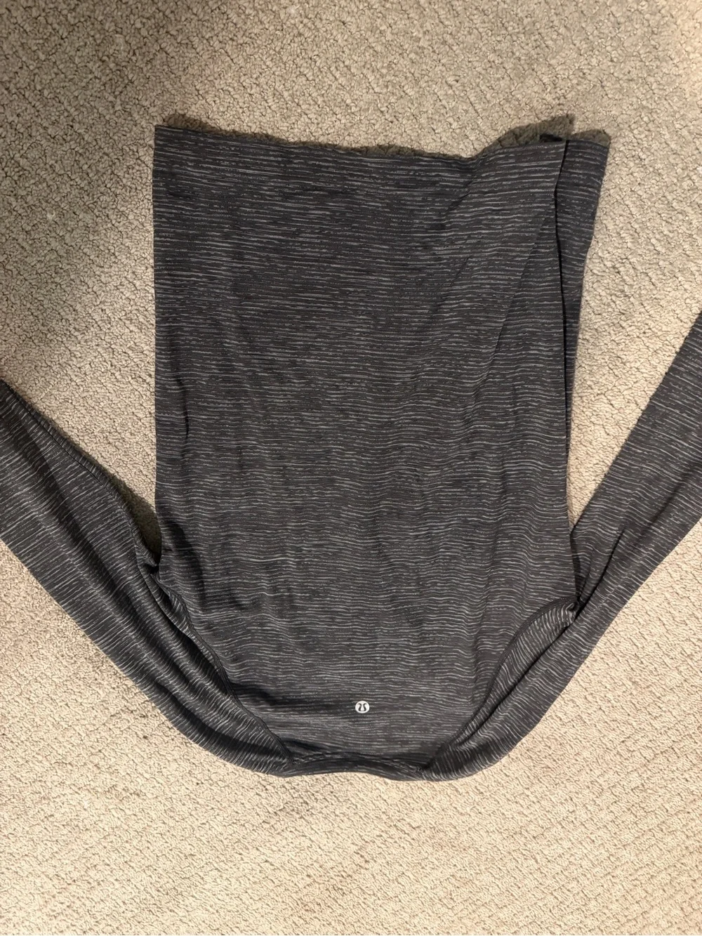 lululemon athletica Women's Long Sleeve Striped Heather Top - Dark Gray